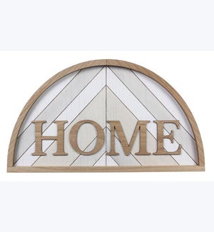 Half Circle Wood Art Home Sign