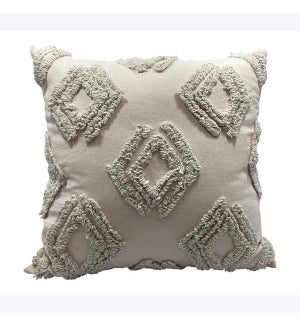 Cotton 18x18 Pillow Natural White