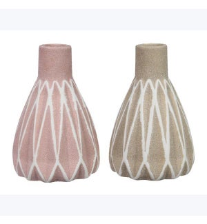 Stoneware Modern Organic Vase, 2 Ast.