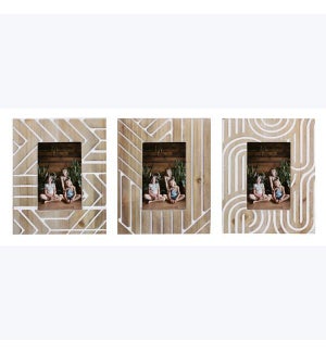 Wood Natural Home 4X6  Picture Frame, 3 Ast.