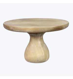 Natural wood Mushroom Shaped Pedestal