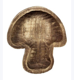 Wood Mushroom Shaped Tabletop Dish