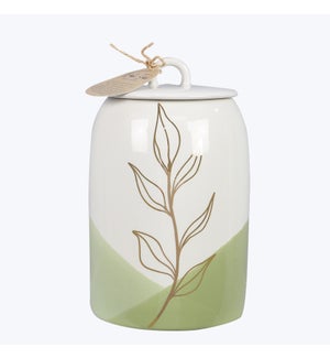 Ceramic Wabi Sabi Green Tea Canister Jar