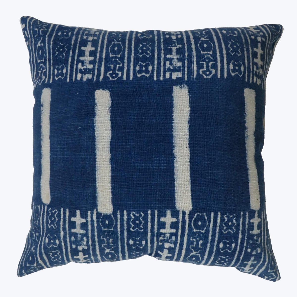 Cotton Blue Square Pillow