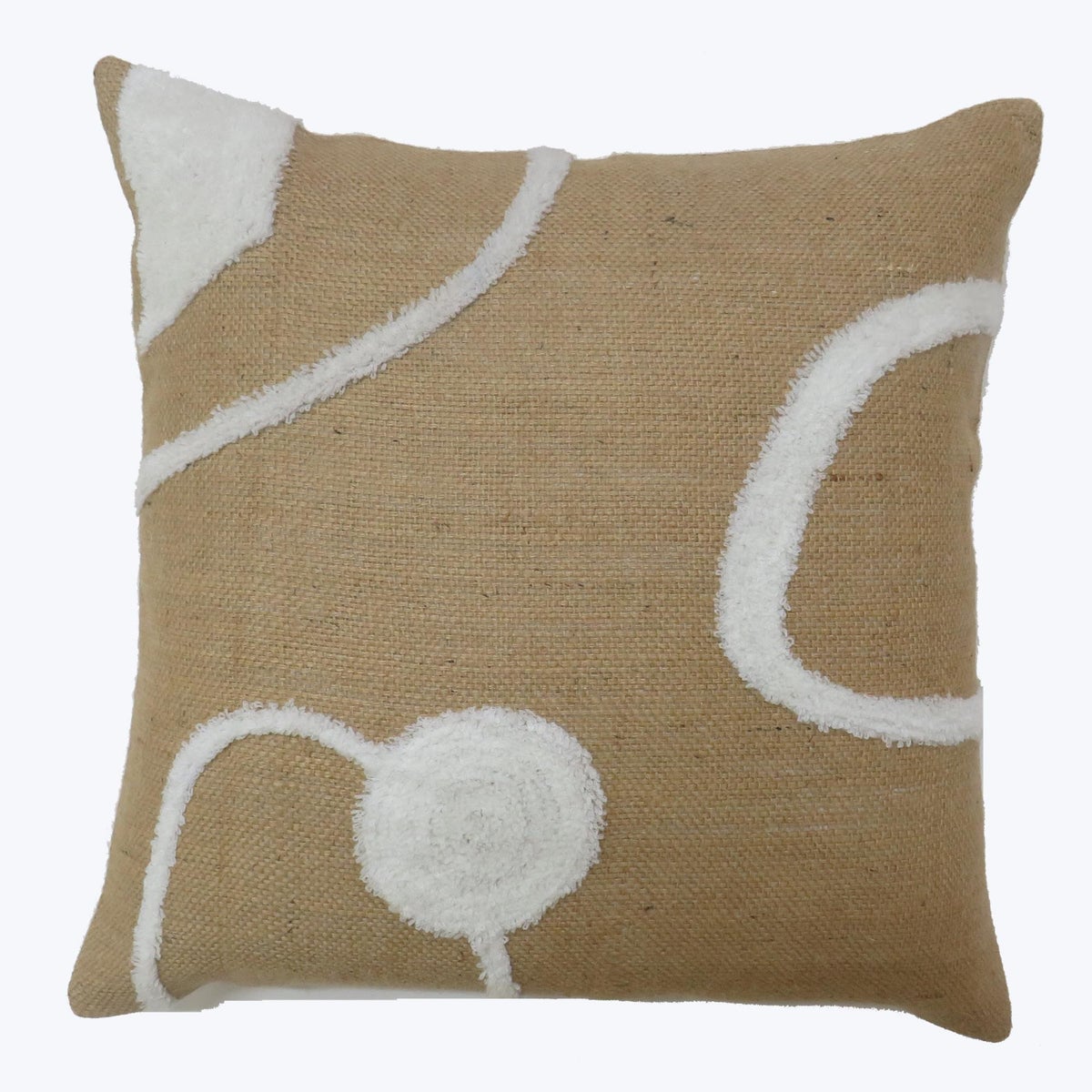 Cotton/ Jute Square Pillow