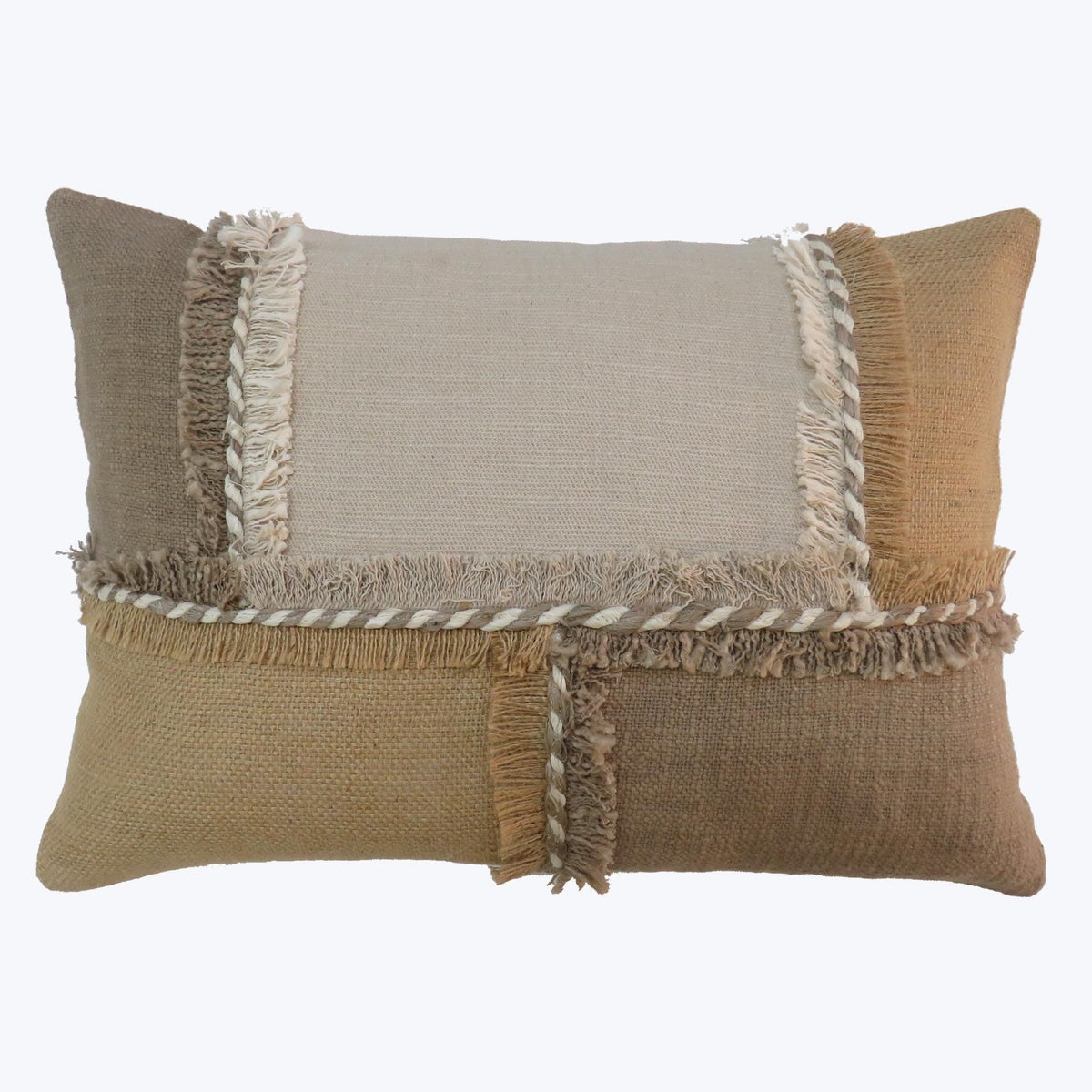 Cotton Patched Lumbar Pillow