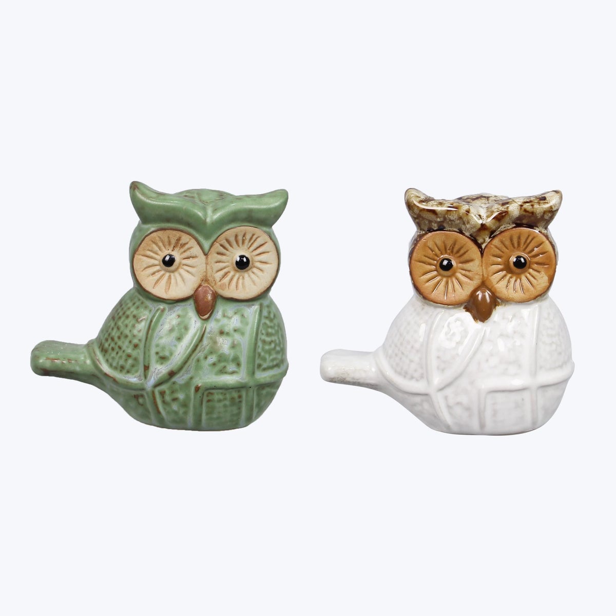 Stoneware Owl Tabletop Decor, 2 Ast
