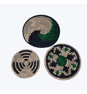 Seagrass Handwoven Basket Wall/Tabletop Decor, 3 Pcs/Set