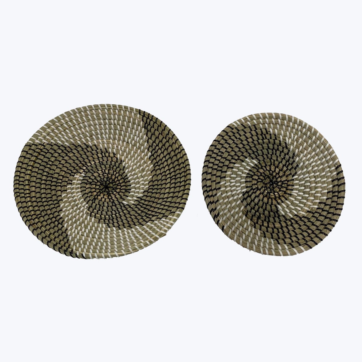 Handwoven Seagrass Basket Wall/Tabletop Decor, 2 pcs/Set
