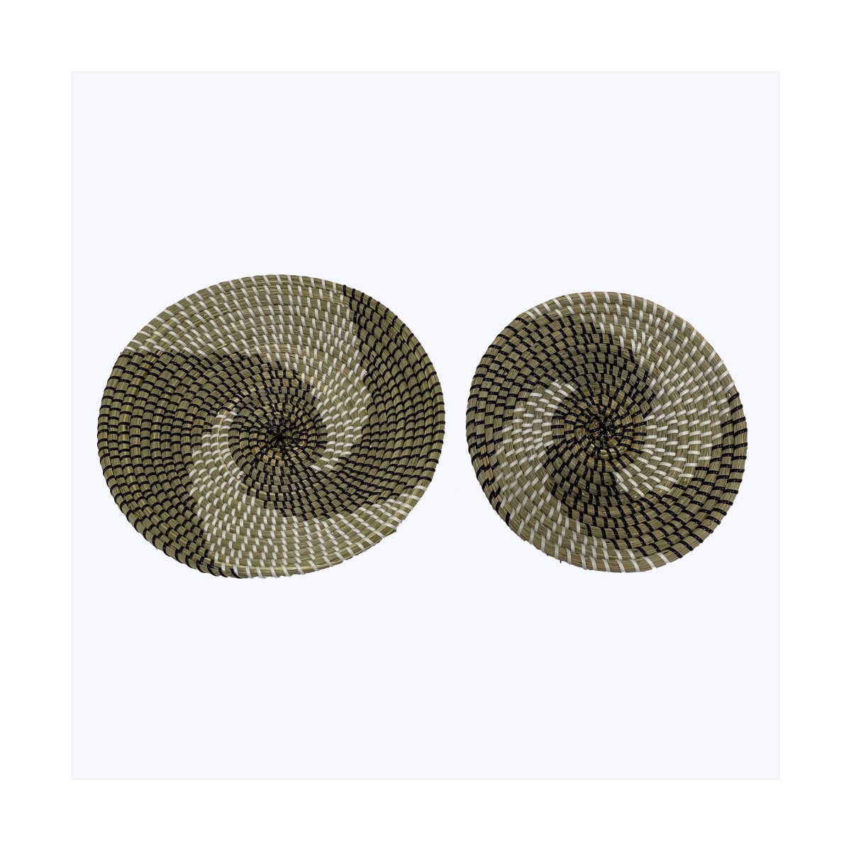 Handwoven Seagrass Basket Wall/Tabletop Decor, 2 pcs/Set