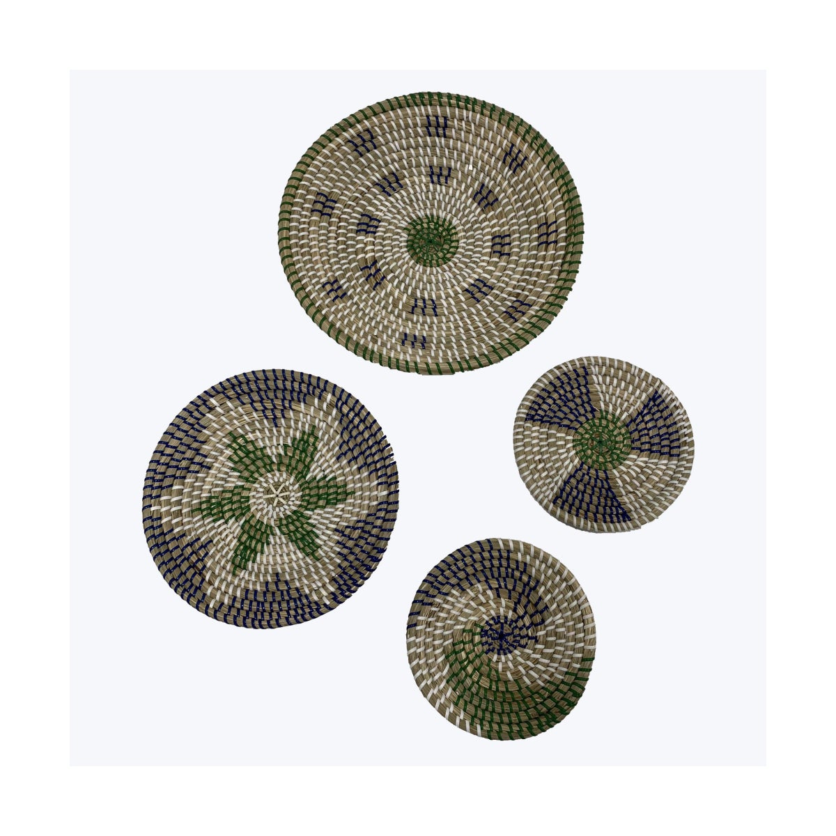 Seagrass Handwoven Basket Wall/Tabletop Decor, 4 pcs/Set