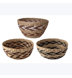 Seagrass Weaved Basket, 3 pcs/set