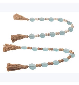 Glass and Wooden Beads Garland, 2 Ast.