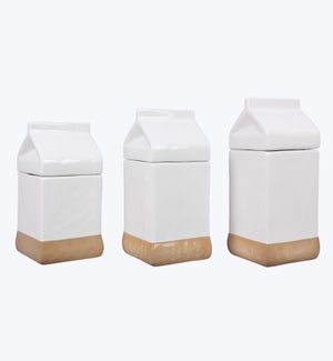 Ceramic Farm Country Canister Set of 3