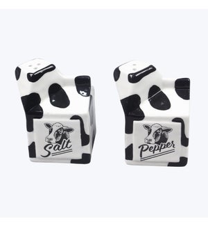 Ceramic Cow Salt and Pepper Shakers, SP