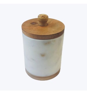 Marble/Wood Goodie Jar