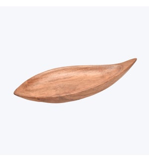 Acacia Wood Leaf shaped Platter