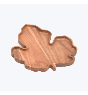 Acacia Wood Maple Leaf Platter