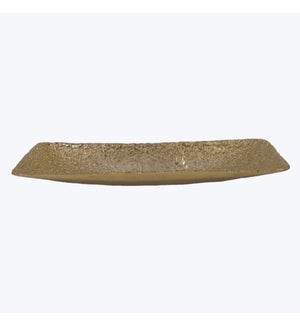 Aluminum Gold Color Rectangular Decor Bowl