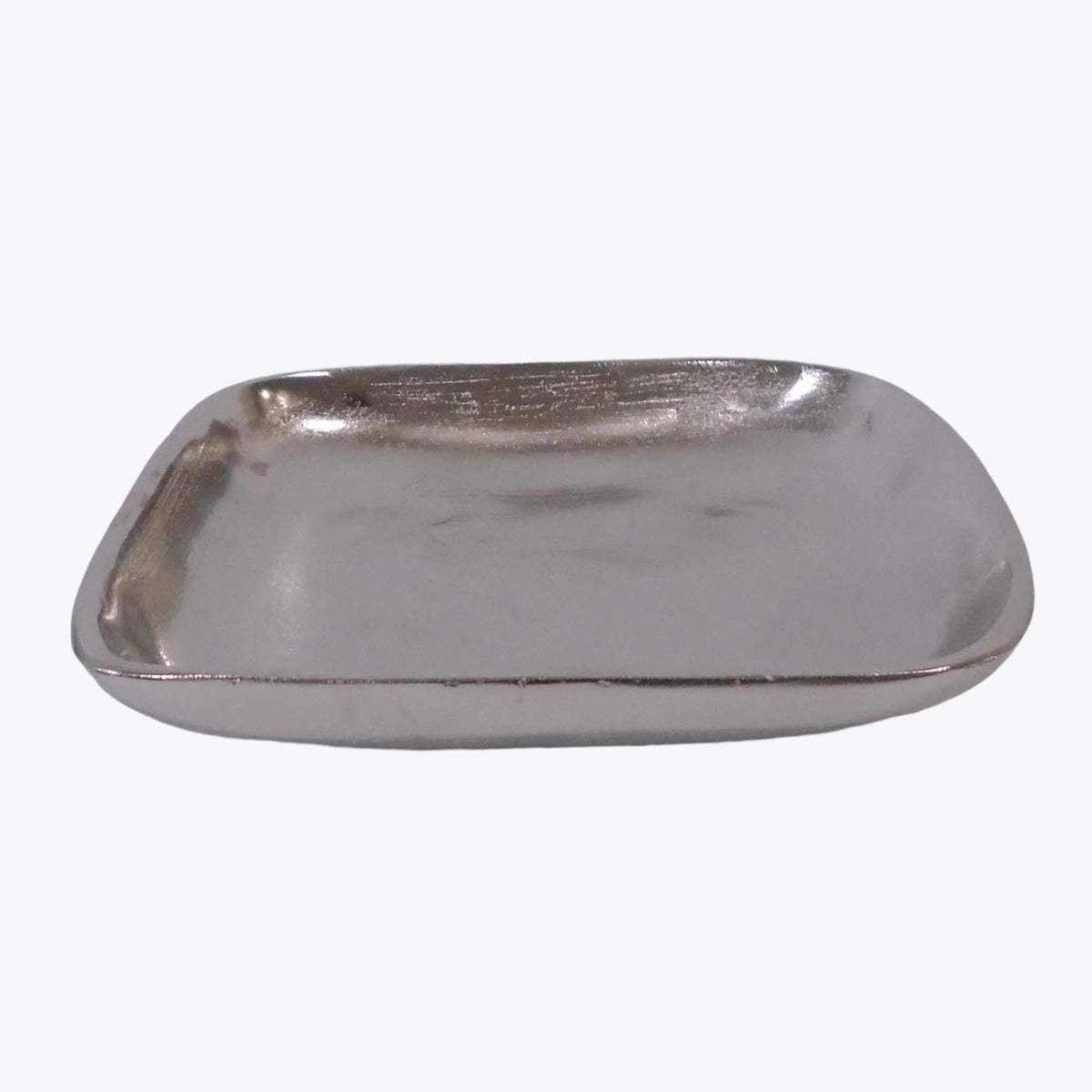Aluminum Silver Platter With Feet