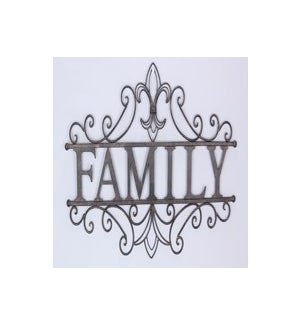 Metal Family Welcome Sign