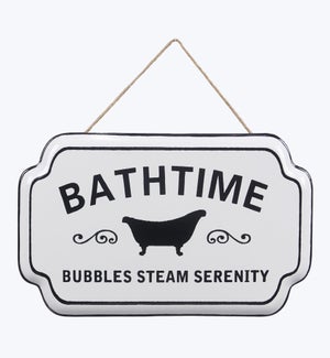 Metal Bathtime Wall Sign