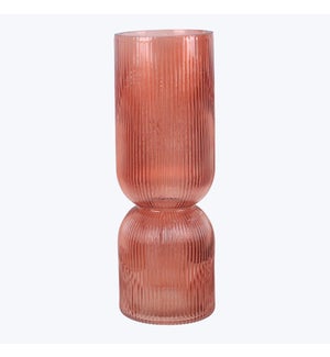 Handblown Glass Tabletop Vase Coral