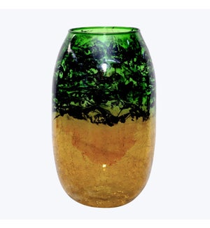 Glass Green Marble Pattern Vase
