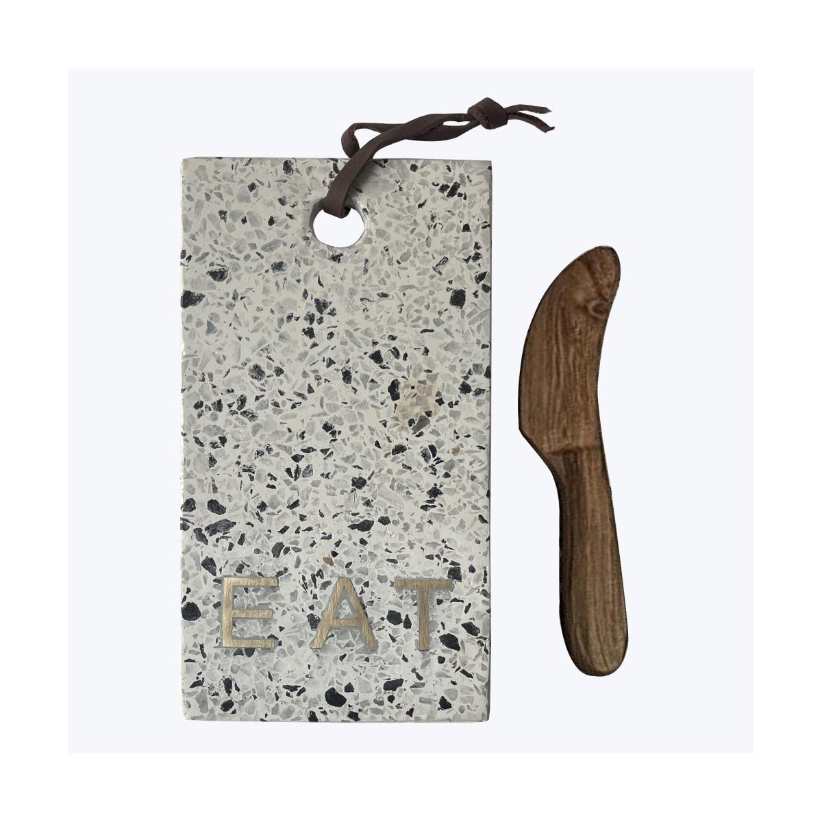 Terrazzo Brass EAT Board with Spreader