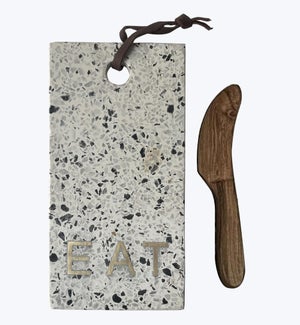 Terrazzo Brass EAT Board with Spreader
