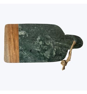 Green Marble/Wood Serving Board