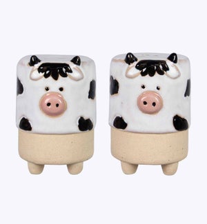 Ceramic Cow Salt and Pepper Shaker 2/Set