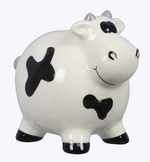 Ceramic Cow Coin Bank