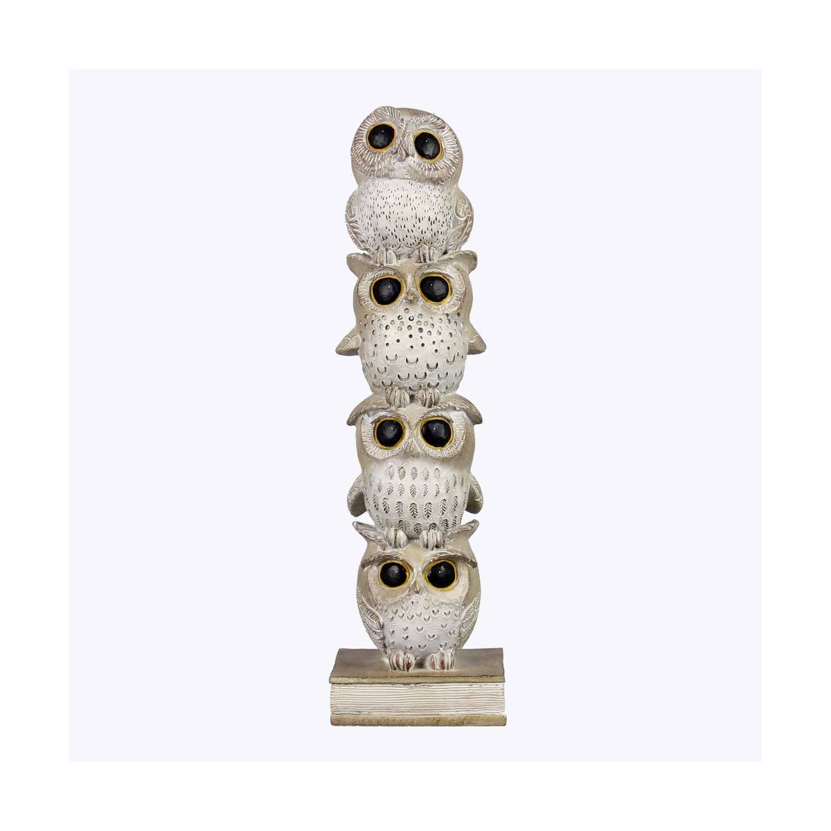 Resin Stacked Owl on Book