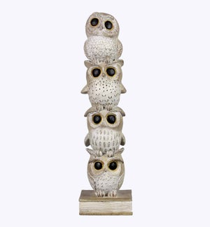 Resin Stacked Owl on Book