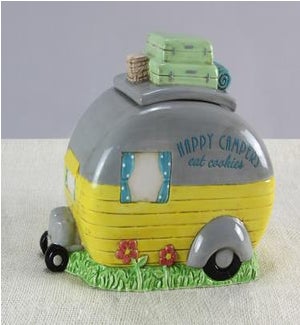 Ceramic Happy Campers Cookie Jar