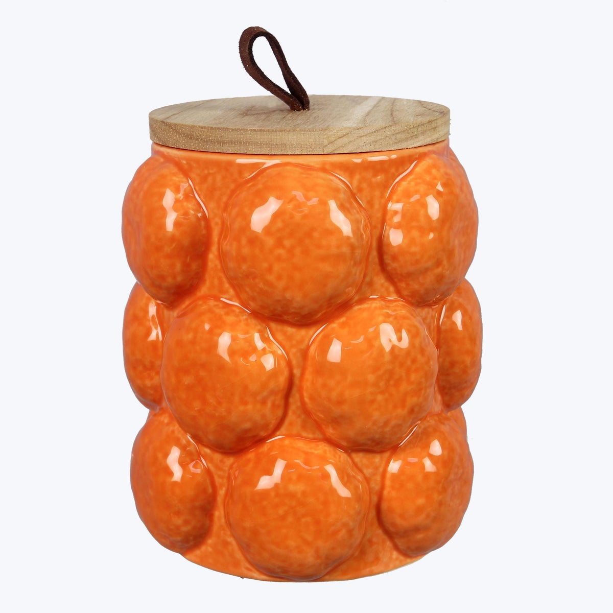 Ceramic Orange Fruit Canister