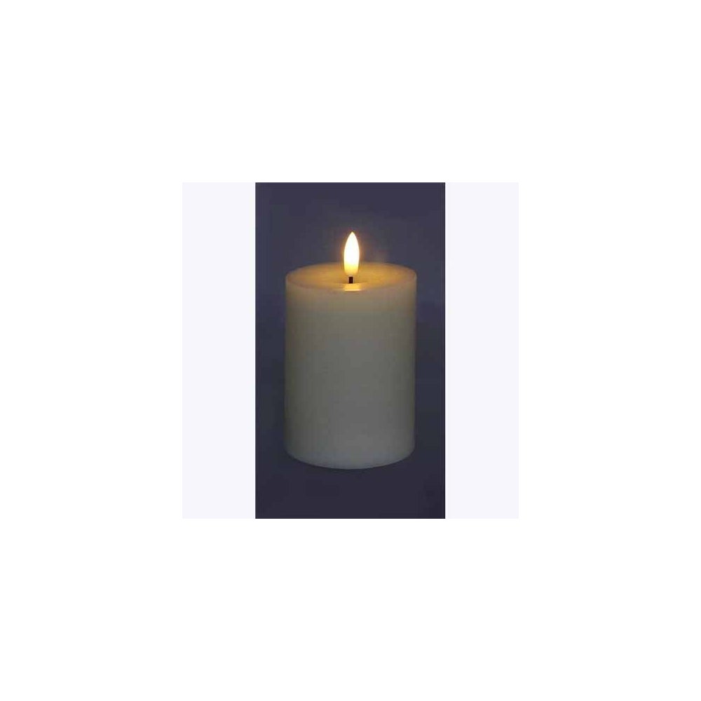 Real Wax LED Flickering Candle Small Cream