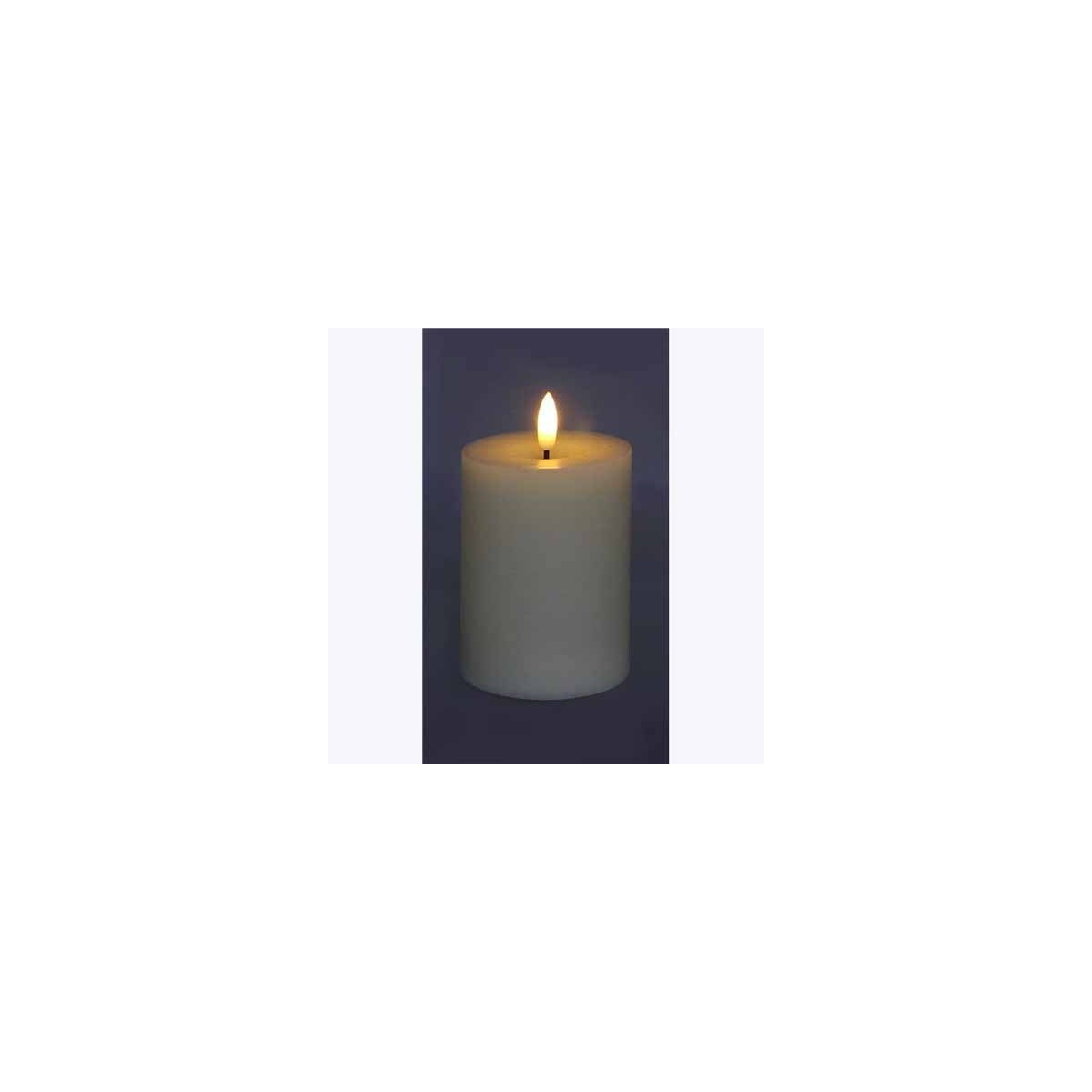 Real Wax LED Flickering Candle Small Cream