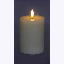 Real Wax LED Flickering Candle Small Cream