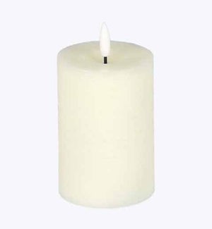 Real Wax LED Flickering Candle Small Cream