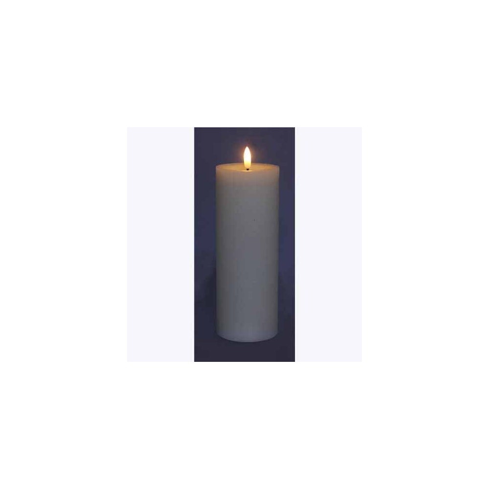 Real Wax LED Flickering Candle Large Cream