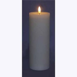 Real Wax LED Flickering Candle Large Cream