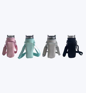 40oz Water Bottle Carrier w/ a Removable Bag 4 Ast