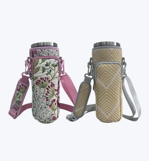Brocade 40oz Water Bottle Carrier w/ a Removable Bag 2 Ast