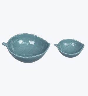 Ceramic Leaf Dish 2/Set