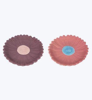 Ceramic Flower Plate 2 Ast
