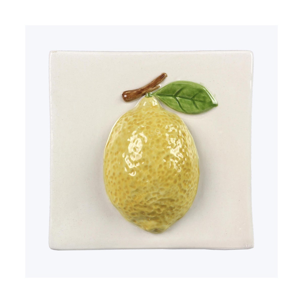 Ceramic Lemon Wall Art Tabletop Block
