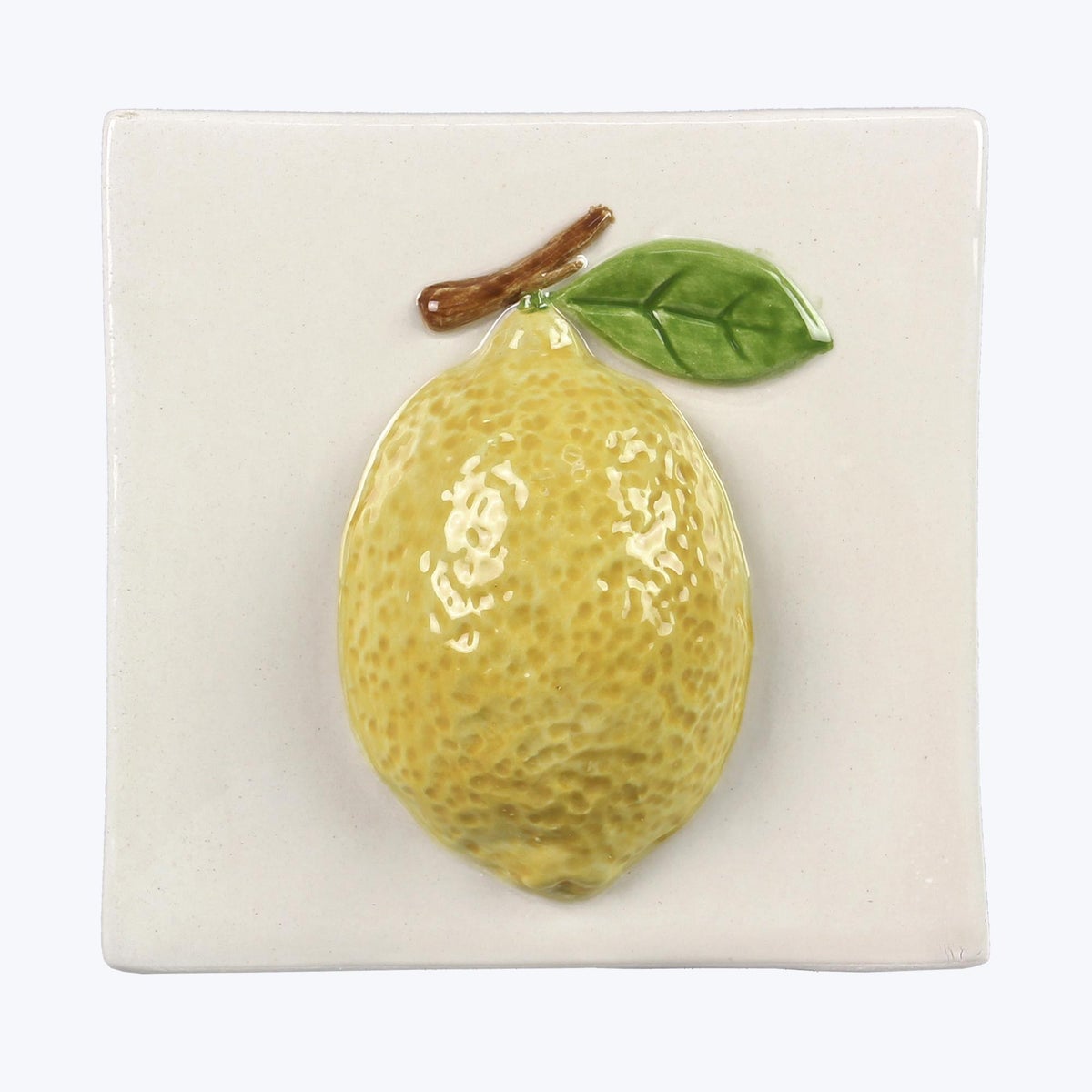 Ceramic Lemon Wall Art Tabletop Block
