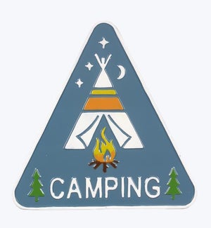 Hammer Metal Camping with Tent Wall Sign